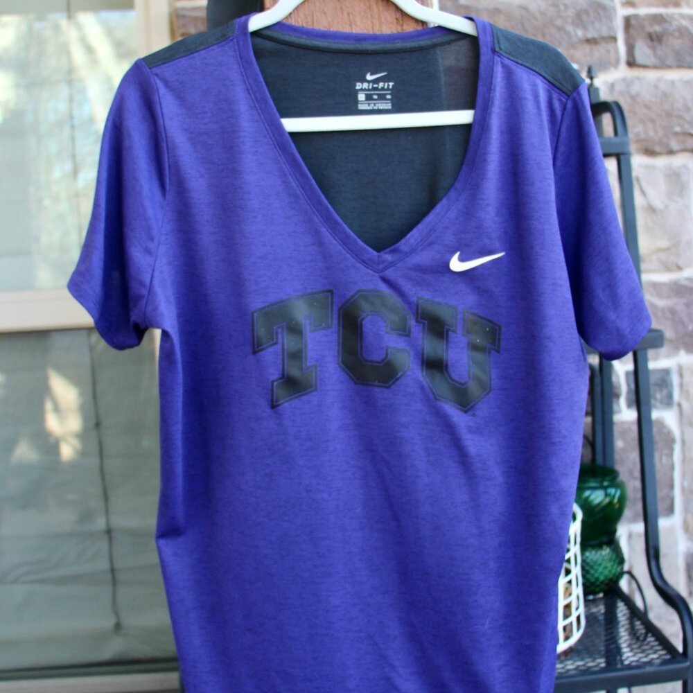 Ladies TCU dry wick Nike shirt-XL